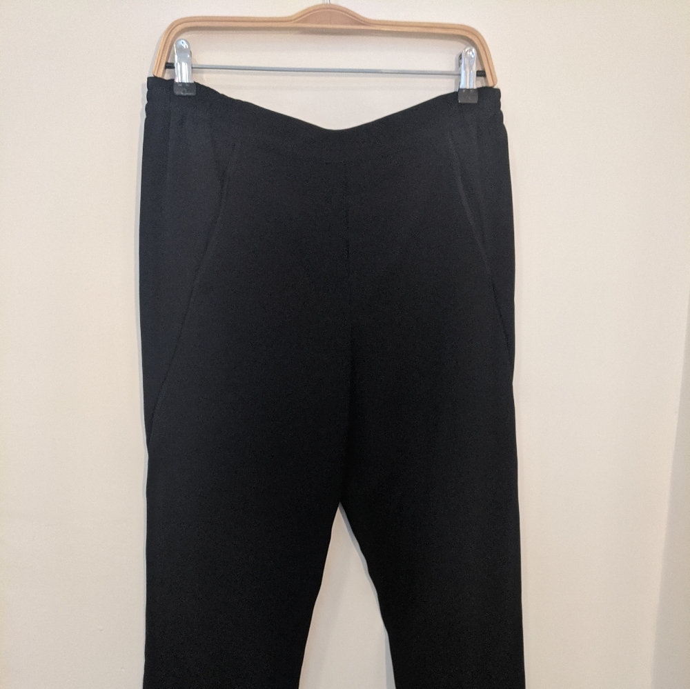 Vince black poly joggers